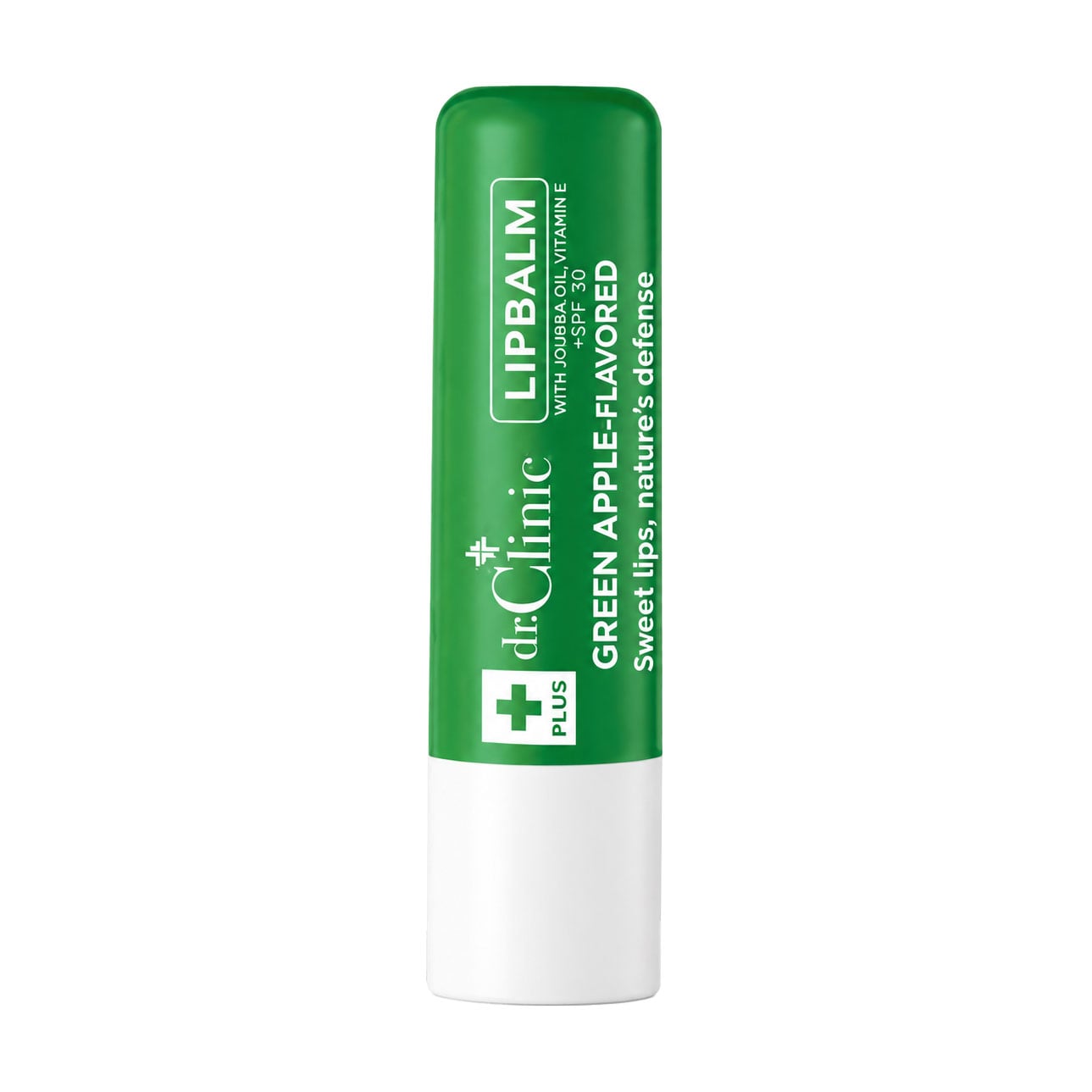 Бальзам для губ Dr.Clinic Moisturizer Lip Protector Lipbalm, SPF 30, Green Apple з олією жожоба та вітаміном Е, 4 г